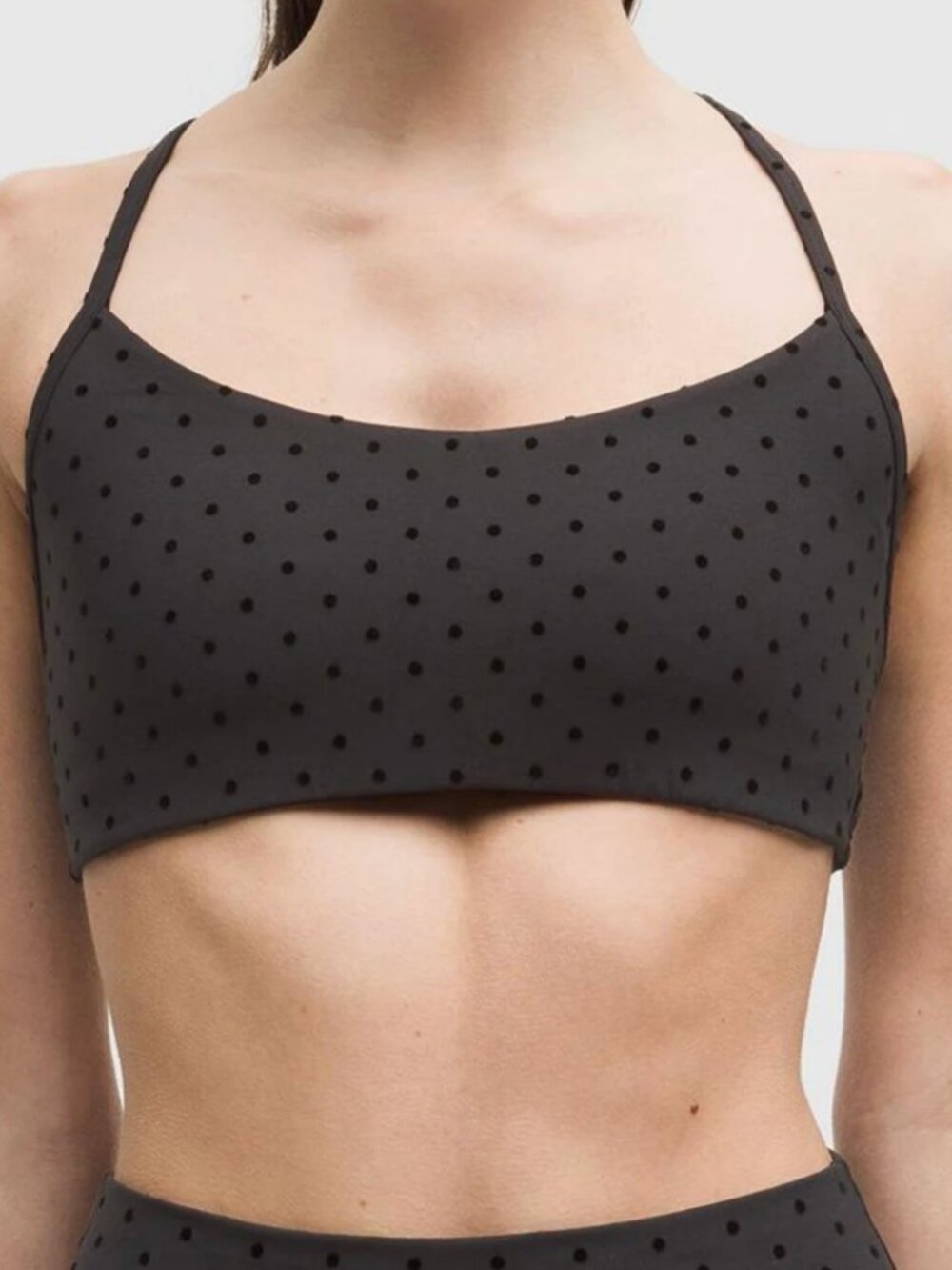 NEW Lululemon Flow Y Bra Light Support, A/B Cup Evolve *Flocked Polka Flock
